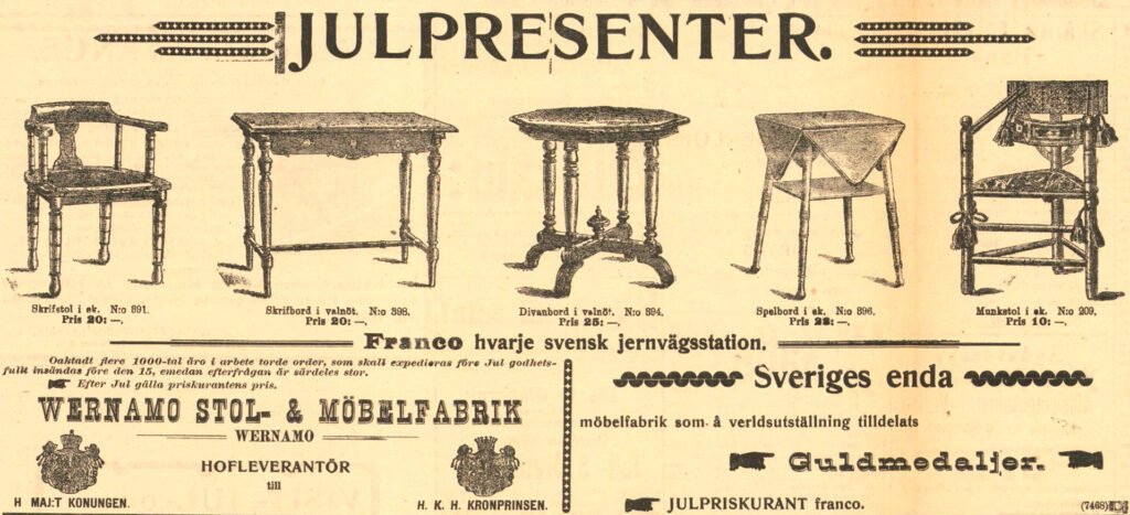 Wernamo_stol-_&_möbelfabrik_-_julpresenter_1903 IKEA